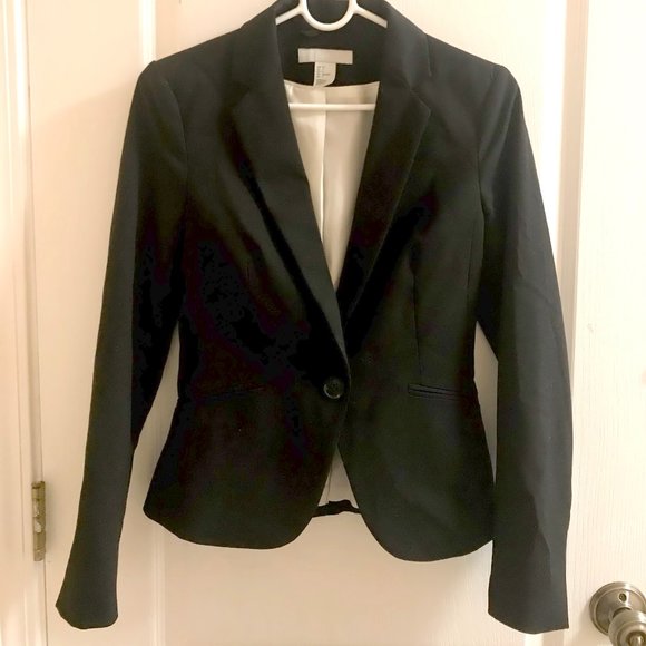 H&M Fitted Black Blazer - Picture 1 of 2